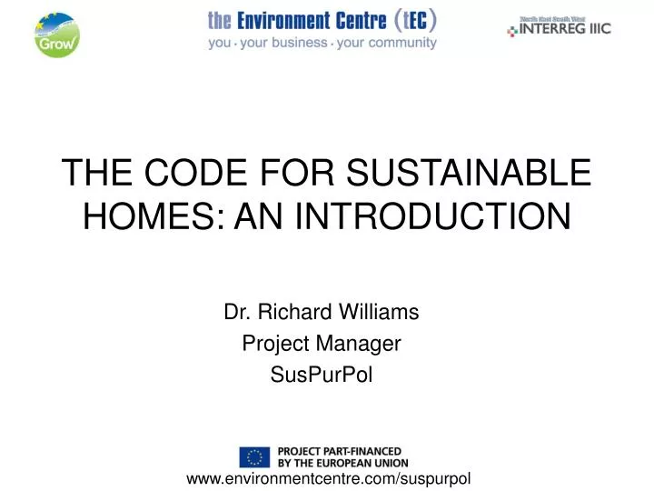 the code for sustainable homes an introduction