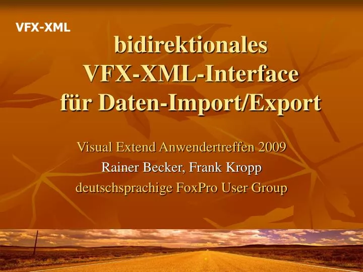 bidirektionales vfx xml interface f r daten import export