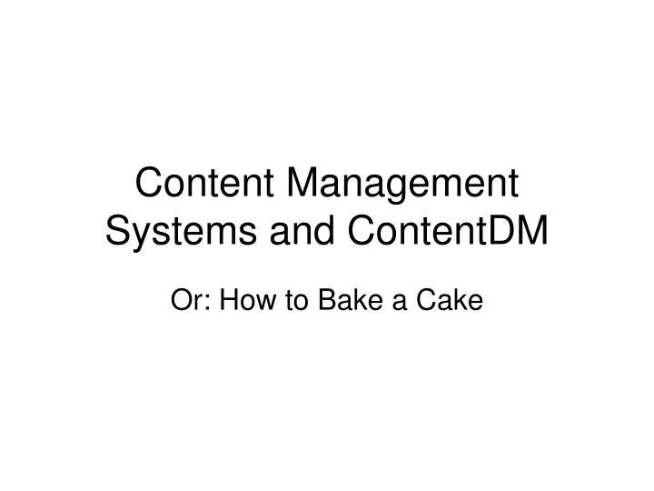 content management systems and contentdm