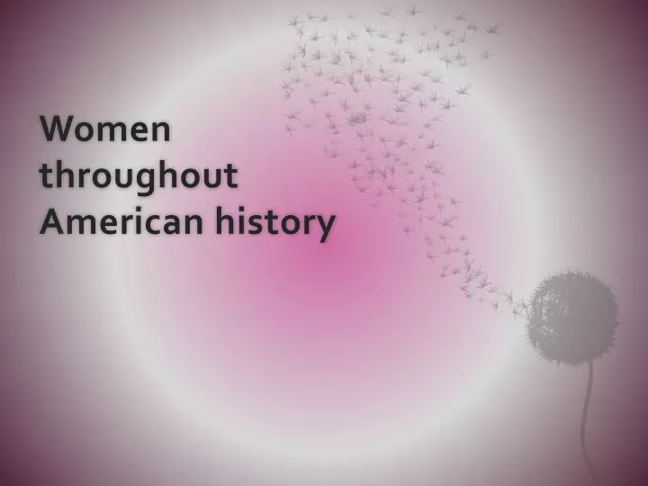 women throughout american history