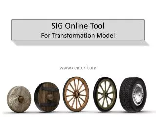 SIG Online Tool For Transformation Model