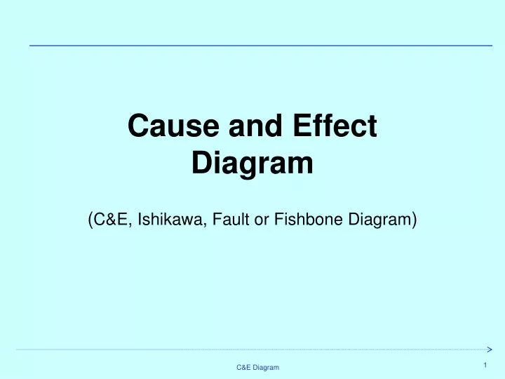 cause and effect diagram c e ishikawa fault or fishbone diagram