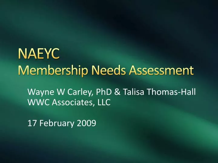 naeyc membership needs assessment