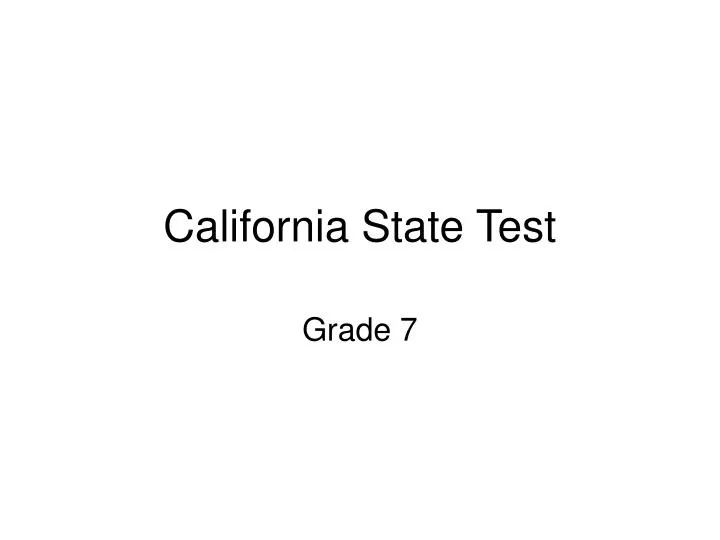 california state test