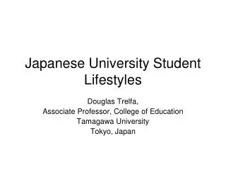 Japanese University Student Lifestyles