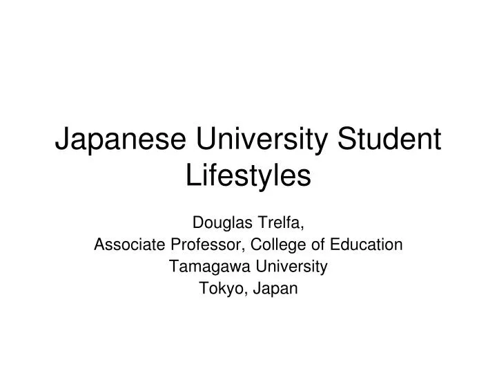 japanese university student lifestyles