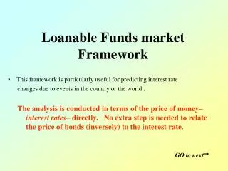Loanable Funds market Framework