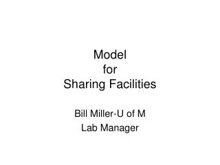 Model for Sharing Facilities