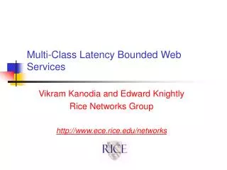 Multi-Class Latency Bounded Web Services