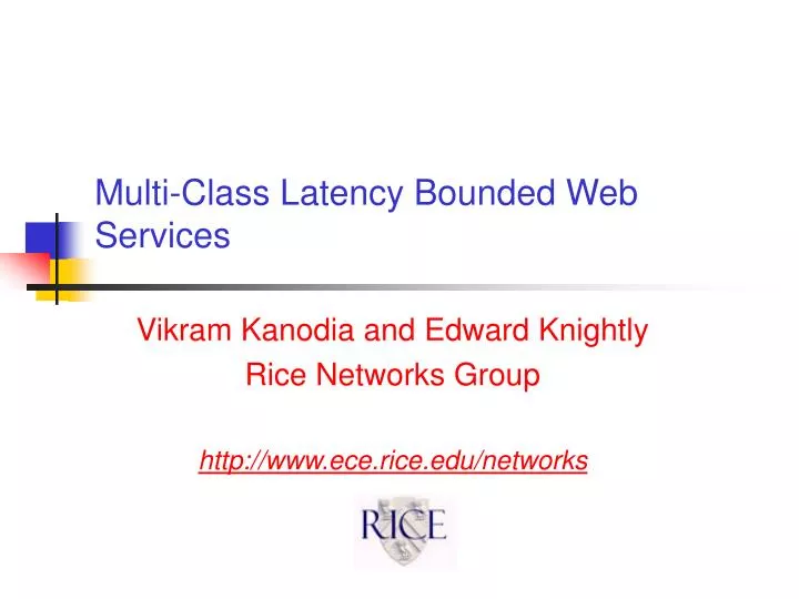 multi class latency bounded web services