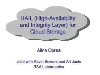 HAIL (High-Availability and Integrity Layer) for Cloud Storage