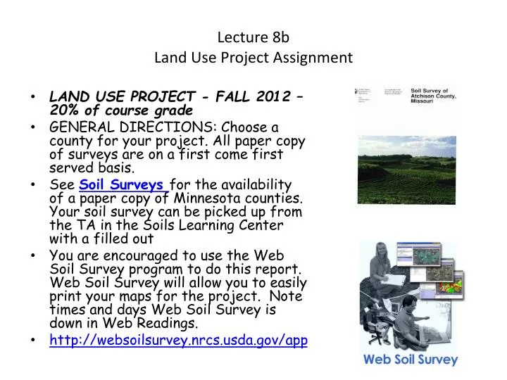 lecture 8b land use project assignment