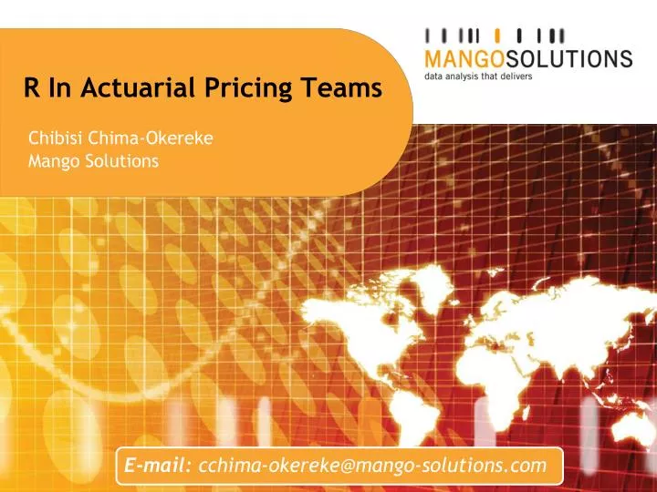 r in actuarial pricing teams