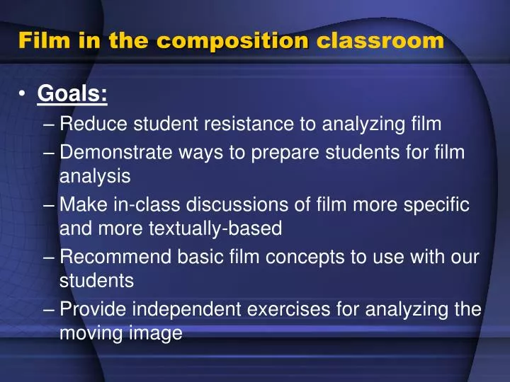 film in the composition classroom