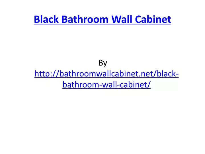 black bathroom wall cabinet