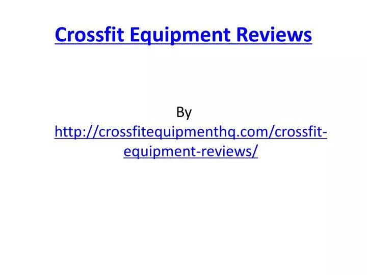 crossfit equipment reviews