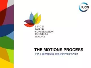 THE MOTIONS PROCESS