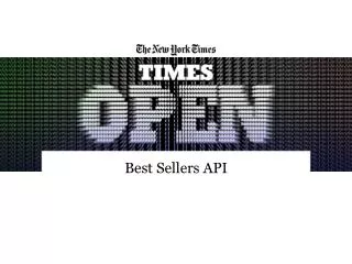 Best Sellers API