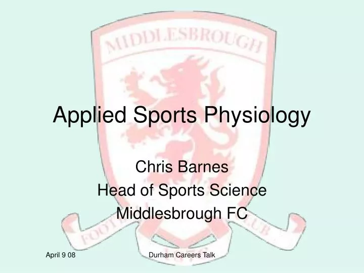 applied sports physiology