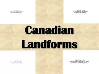 Canadian Landforms