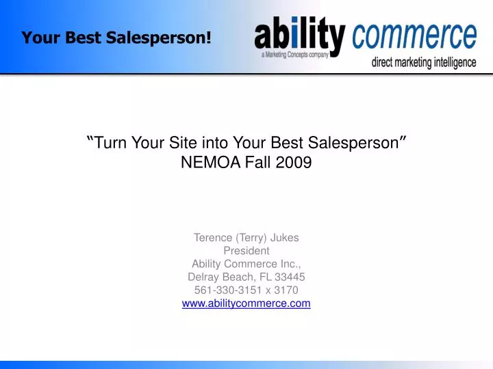 your best salesperson