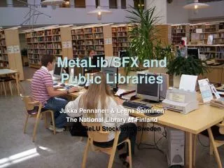 MetaLib/SFX and Public Libraries