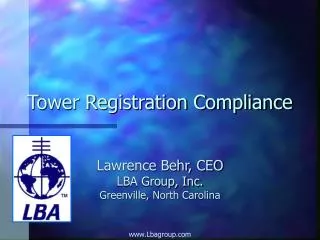 Tower Registration Compliance