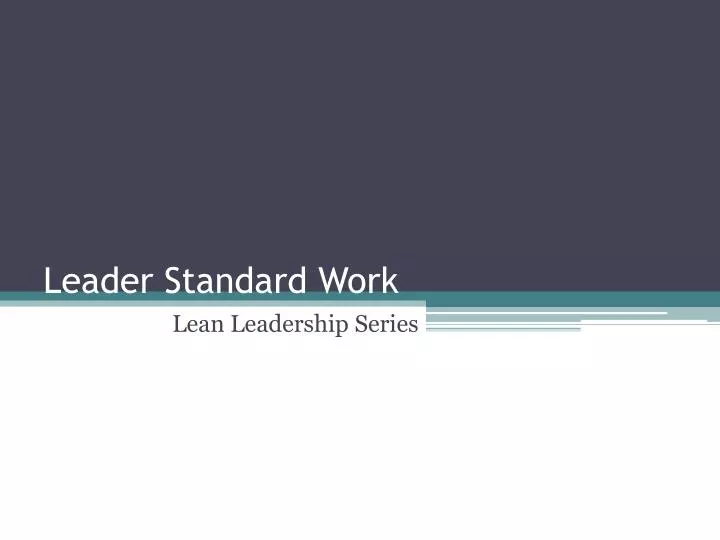 leader standard work