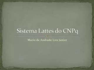 Sistema Lattes do CNPq