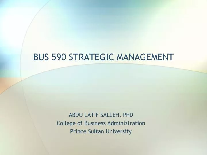 bus 590 strategic management