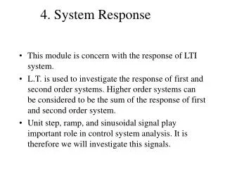 4. System Response