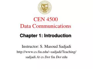 CEN 4500 Data Communications