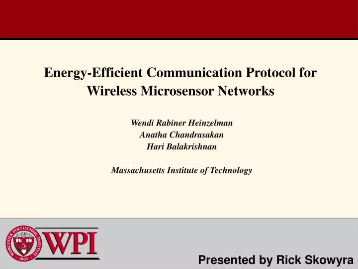 energy efficient communication protocol for wireless microsensor networks