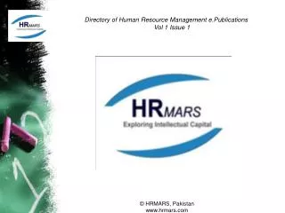 Directory of Human Resource Management e.Publications Vol 1 Issue 1