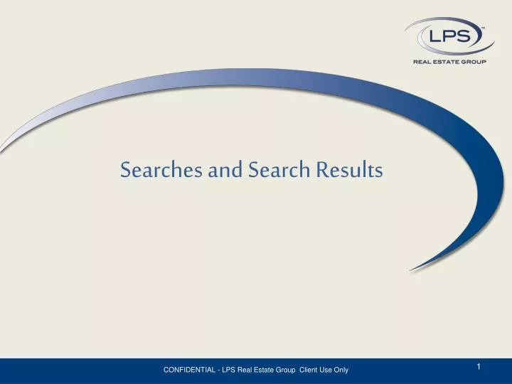 searches and search results