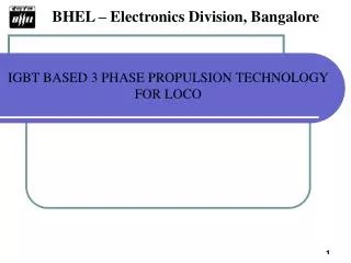 BHEL – Electronics Division, Bangalore