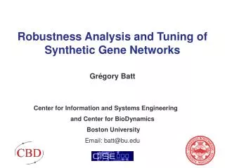 Robustness Analysis and Tuning of Synthetic Gene Networks