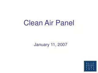 Clean Air Panel