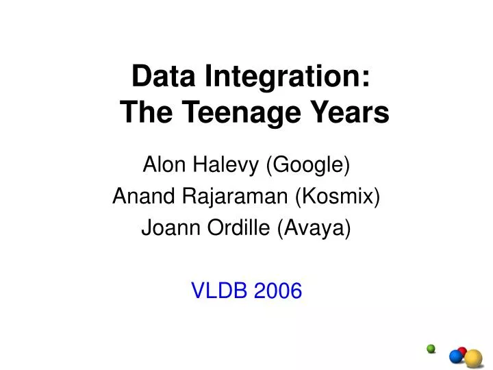 data integration the teenage years