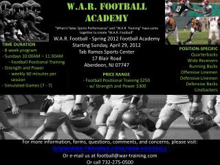 W.A.R . Football Academy