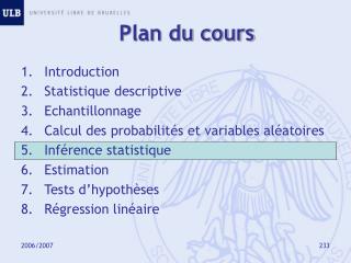plan du cours