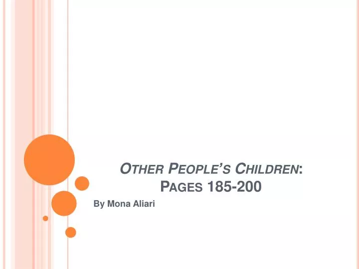 other people s children pages 185 200