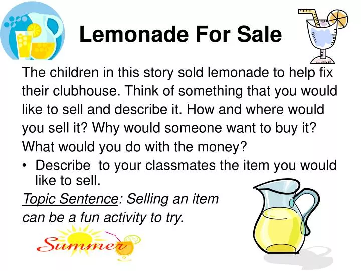 lemonade for sale