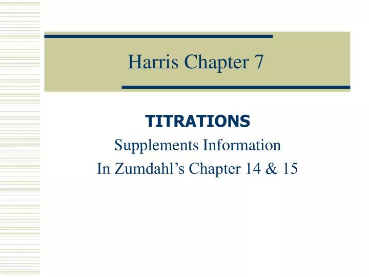 harris chapter 7