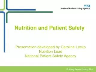 Nutrition and Patient Safety