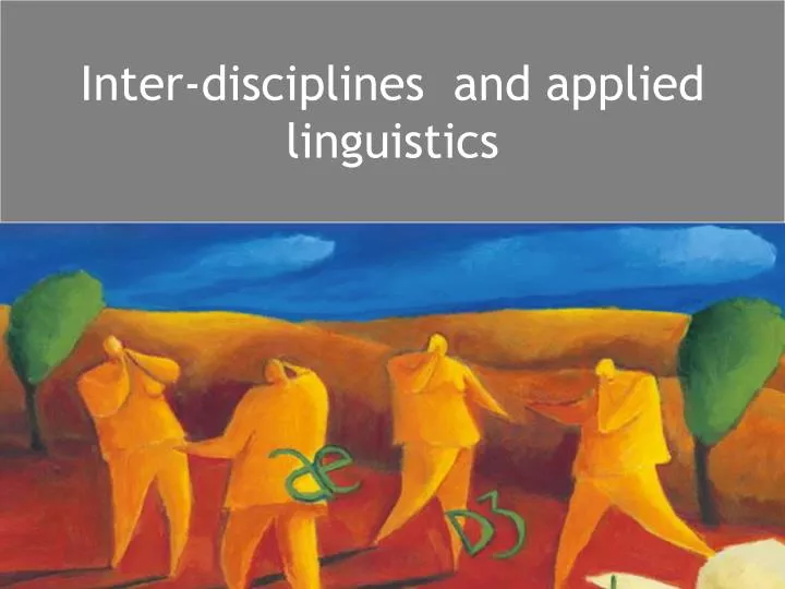 inter disciplines and applied linguistics