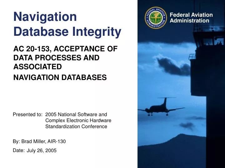 navigation database integrity