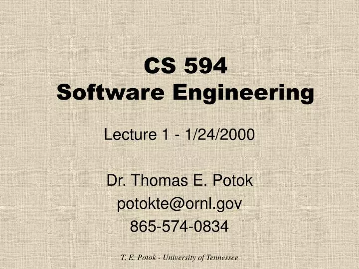 cs 594 software engineering
