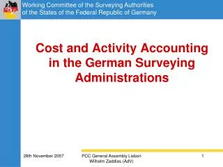 Cost and Activity Accounting in the German Surveying Administrations