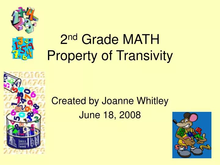 2 nd grade math property of transivity